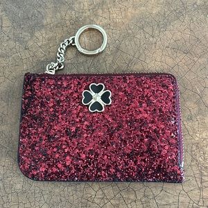 Kate Spade Maroon Sequin Keychain Wallet